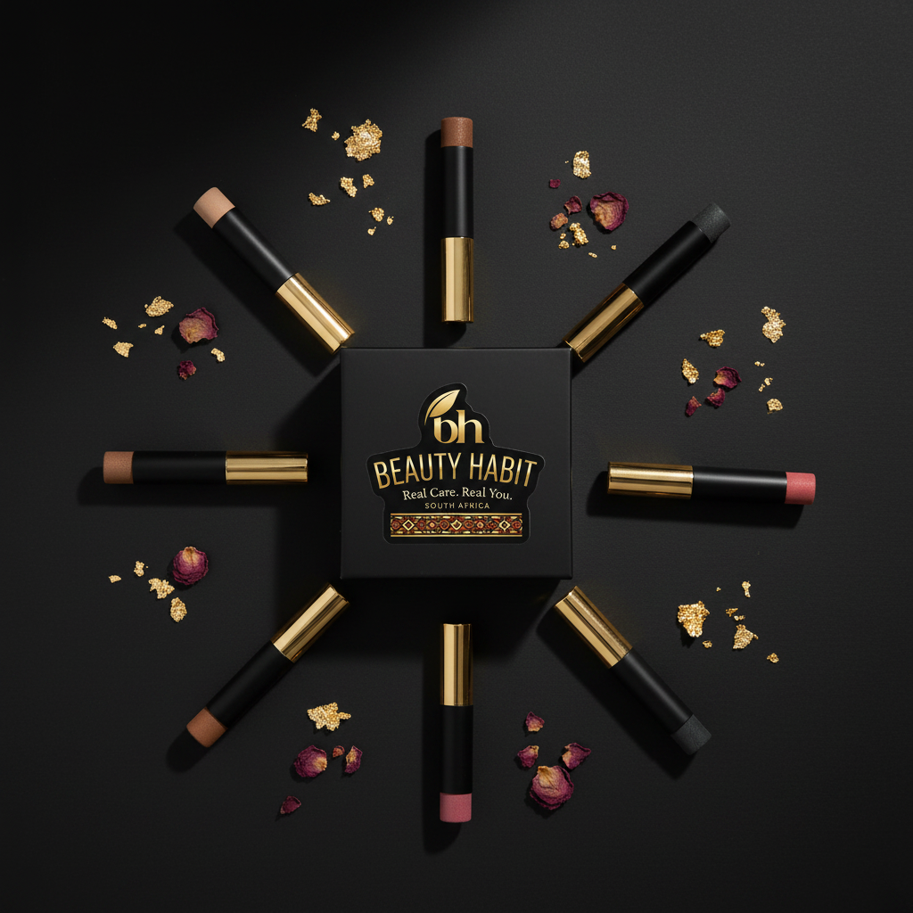 Beauty Habit flat lay top-down