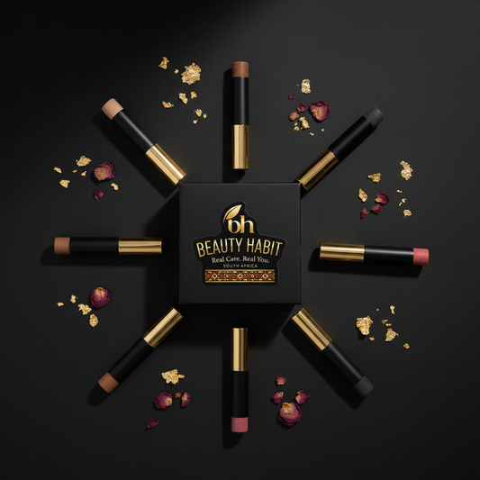 Beauty Habit flat lay top-down