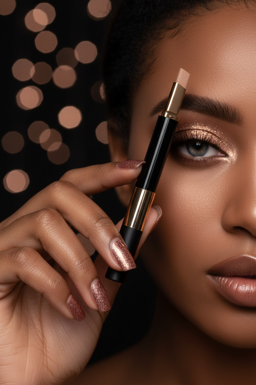 Beauty Habit model holding eyeshadow pen