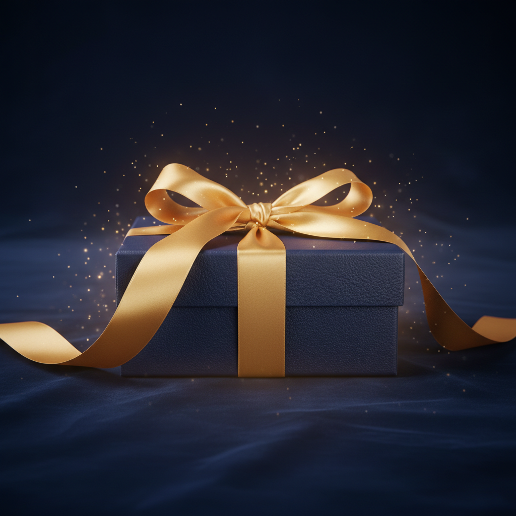 Beauty Habit luxury mystery gift box with gold ribbon